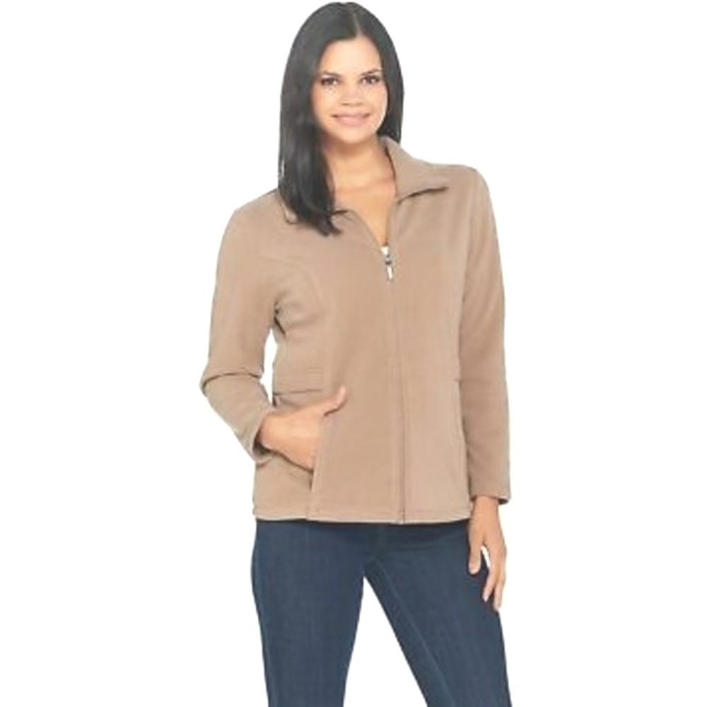 Denim & Co Fleece Long-Sleeve Zip-Front Jacket NEW A342490 1…